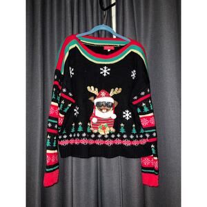 Ugly Christmas Sweater Xmas Size XL Dog